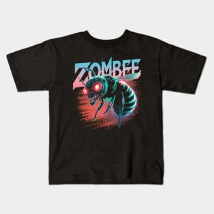 Zombee Invasion: Unique Robot-Zombie Bee Hybrid Artwork Kids T-Shirt